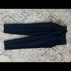 Navy Blue Paperbag Pants